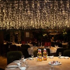 ZIMINGU Icicle Diwali Lumières Extérieur, Noël Rideaux De Fenêtre Suspendus Pendant 16,4FT 216LED 8 Modes Pleurant Saule Plafonnier String L -Oui || N/A || pearhead 71mdEm1gmZL. AC SL1010