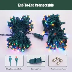 Lampes De Filet De Noël LED DEPMEM Décorations De Noël En Plein Air 120Led 6Ftx4Ft Connectable Waterptoof Mesh Net Lights For Trees Bush Wedding Garden Outdoor Christmas Decorations ( Multicolore ) -Oui || N/A || pearhead 71mkD hABbL. AC SL1500