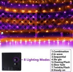 Solar Net Halloween Lights Violet & Orange, 204 LED Net Lights Outdoor Mesh Lights, Étanche 8 Modes Solar Powered String Lights Pour Jardin, Cour, Buissons, Tronc, Arbre De Noël Decor-9.8ft X 6.6ft 10 Solar Net Halloween Lights Violet & Orange, 204 LED Net Lights Outdoor Mesh Lights, Étanche 8 Modes Solar Powered String Lights Pour Jardin, Cour, Buissons, Tronc, Arbre De Noël Decor-9.8ft X 6.6ft -Oui || N/A || pearhead 71mplsuR0zL. AC SL1500