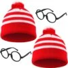 Geyoga 4 Pièces Rouge Blanc Tricot Bonnets Chapeau Et Lunettes Cadres Set Halloween Costumes Rouge Blanc Pompon Manchette Beanie Chapeau Et Rond Rétro Nerd Pas De Lentilles Lunettes Pour Noël Costumes Parti Accessoire 2 Geyoga 4 Pièces Rouge Blanc Tricot Bonnets Chapeau Et Lunettes Cadres Set Halloween Costumes Rouge Blanc Pompon Manchette Beanie Chapeau Et Rond Rétro Nerd Pas De Lentilles Lunettes Pour Noël Costumes Parti Accessoire -Oui || N/A || pearhead 71nGe8GBxL. AC SL1500