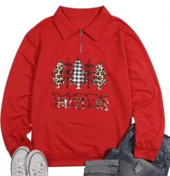 FLOYU Femmes Noël Manches Longues Quartier Zipper Lapel Casual Pullo Top Color Block Sweatshirts 10 FLOYU Femmes Noël Manches Longues Quartier Zipper Lapel Casual Pullo Top Color Block Sweatshirts -Oui || N/A || pearhead 71nuIFGNfL. AC UL1500