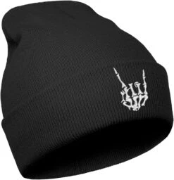 Halloween Crâne Goth Knit Beanie Chapeaux Pour Hommes Femmes Cool Emo Gothique D'anniversaire De Noël Squelette Cadeaux Présente Hiver