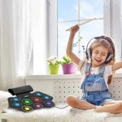 Ensemble De Batterie électronique PAXCESS, 9 Tampons De Batterie, Ensemble De Batterie électrique Avec Prise Casque, Haut-parleur Et Batterie Intégrés, Bâton De Batterie, Pédales, Meilleur Cadeau Pour L'anniversaire Des Vacances De Noël -Oui || N/A || pearhead 71pe93zMagL. AC SL1500