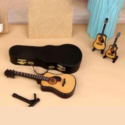 Wnvivi Miniature Guitar Model,Musical Instrument Model Collection, Hanging Mini Wood Guitar Ornament For Dedroom,Étude, Décor De L'arbre De Noël -Oui || N/A || pearhead 71pf0y3Rn9L. AC SL1500 1