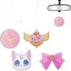 4Pcs Voiture Air Freshener Encens Chips, Voiture Rétroviseur Miroir Pendentif, 4 Styles Et Senteurs Suspendu Ornement Vent Décoration De Noël Mignon Aromatique Accessoires Pour Voiture Maison Parti Fournitures Christams Cadeau (C-Kawaii Pink)