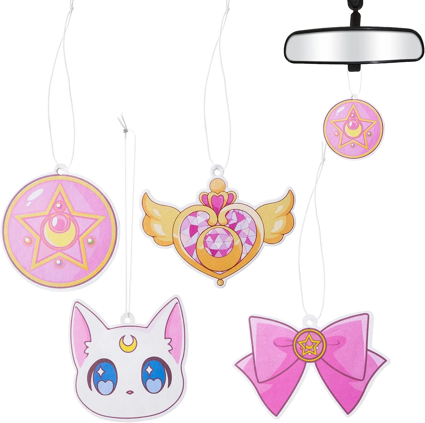 4Pcs Voiture Air Freshener Encens Chips, Voiture Rétroviseur Miroir Pendentif, 4 Styles Et Senteurs Suspendu Ornement Vent Décoration De Noël Mignon Aromatique Accessoires Pour Voiture Maison Parti Fournitures Christams Cadeau (C-Kawaii Pink) 3 4Pcs Voiture Air Freshener Encens Chips, Voiture Rétroviseur Miroir Pendentif, 4 Styles Et Senteurs Suspendu Ornement Vent Décoration De Noël Mignon Aromatique Accessoires Pour Voiture Maison Parti Fournitures Christams Cadeau (C-Kawaii Pink)