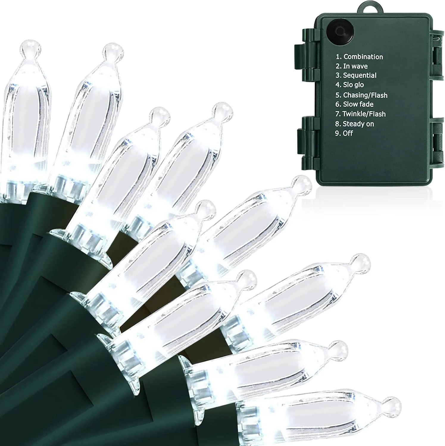 KOUQIYA Batterie Fonctionné Lumières De Noël, 33ft 100 LED Batterie Fonctionné Chaîne Lumières Avec Minuterie 8 Modes Étanche Chaîne Lumières Pour Noël Extérieur Intérieur Jardin Party Décor, Blanc Frais 3 KOUQIYA Batterie Fonctionné Lumières De Noël, 33ft 100 LED Batterie Fonctionné Chaîne Lumières Avec Minuterie 8 Modes Étanche Chaîne Lumières Pour Noël Extérieur Intérieur Jardin Party Décor, Blanc Frais