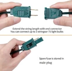 Lumières De Noël G40 Lumières De Cordes Colorées Extérieur 25FT Avec 25 Ampoules Transparentes Multicolores, Lumières De Noël Répertoriées UL Extérieur Grande Ampoule Multicolore Pour La Décoration De Noël De La Cour Arrière De La Terrasse -Oui || N/A || pearhead 71qX3HqRDNL. AC SL1500