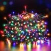 Quntis Batterie Fonctionné Lumières De Noël - 132FT 300LEDs Étanche Batterie String Lumières Extérieur Intérieur 8 Modes LED Arbre De Noël Lumières Avec Minuterie Décoration Pour Noël Arbre Garden Party - Multicolore