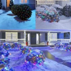 2 -Pack Battery Operated 100LED 8 Modes Net Mesh Lights 4.9x3.9Ft Luminaires étanches à Large Angle LED Pour Noël Tree Patio Gate Yard Party Wedding And Holiday Decor (Multi Color) -Oui || N/A || pearhead 71rDr2t0PVL. AC SL1000