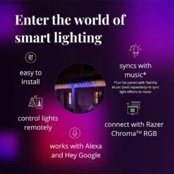 Feux De Noël LED Contrôlés Par Application – Avec LED 190 RVB + W ( 16 Millions De Couleurs + Blanc Chaud ). Câble Clair. Décoration D'éclairage Intelligent Intérieur Et Extérieur 18 Feux De Noël LED Contrôlés Par Application – Avec LED 190 RVB + W ( 16 Millions De Couleurs + Blanc Chaud ). Câble Clair. Décoration D'éclairage Intelligent Intérieur Et Extérieur -Oui || N/A || pearhead 71rIzDuZwhL. AC SL1500