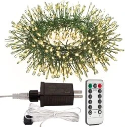 Oui || N/A || pearhead 24 ZELUXDOT Plug In Firecracker Lights 20FT 200 LED Fil Vert Cuivre Cordes Lumières Fées Intérieures Avec Télécommande Pour Chambre à Coucher,Mariage,Anniversaire, Fête, Arbre De Noël,Jardin,Patio