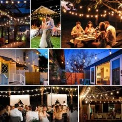 Feux De Corde D'extérieur HueLiv 96 FT, Feux De Terrasse LED Blanc Chaud, 34 Ampoules, Feux Décoratifs étanches Approuvés ETL De Qualité Commerciale, Café De Jardin Bistrot, Extérieur / Intérieur, 1W, 2 Pack 48FT, Noël -Oui || N/A || pearhead 71rzqpCCwKS. AC SL1000