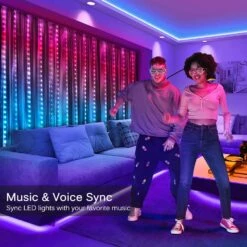 Éclairage De Rideau LED KepStars, 8 Pieds X 6 Pieds 144 LED RVB Colour Changing String Fairy Lights Rideau Avec Contrôle D'application Intelligent, Musique Et Synchronisation Vocale Pour La Chambre De Fond Mur Intérieur Extérieur Décorations De Noël -Oui || N/A || pearhead 71sFkiSYx4L. AC SL1500