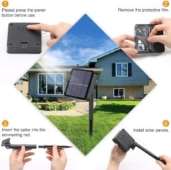 MUMUXI 2 Pack 33Ft 100 LED Solar String Lights Outdoor Fairy Lights Solar Powered With 8 Lights étanche En Fil De Cuivre Pour Les Arbres à Carde De Patio Fête De Mariage De Noël, Blanc Chaud -Oui || N/A || pearhead 71t3LcYlikL. AC SL1300 1