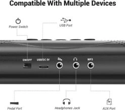 Ensemble De Batterie électronique PAXCESS, 9 Tampons De Batterie, Ensemble De Batterie électrique Avec Prise Casque, Haut-parleur Et Batterie Intégrés, Bâton De Batterie, Pédales, Meilleur Cadeau Pour L'anniversaire Des Vacances De Noël -Oui || N/A || pearhead 71tT3T5pepL. AC SL1500