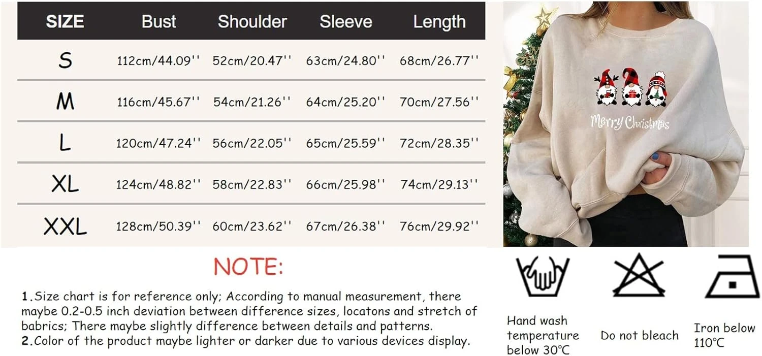 Femmes Surdimensionné Sweat Y2k Sweat Drôle De Noël Manches Pull Pull Pull Tunique Tops Pour Femmes 8 Femmes Surdimensionné Sweat Y2k Sweat Drôle De Noël Manches Pull Pull Pull Tunique Tops Pour Femmes - Image 6