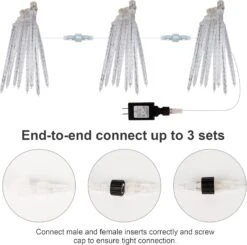 Feux De Douche En Météorologie WATERGLIDE, Feux De Noël En Glaçon Extérieur 12 "8 Glaçons 192 Flexibles De Chute De Glace En Cristal LED, Feux De Pluie Connectables, Décor De Vacances De L'arbre De Fête D'hiver De Noël, Bleu 14 Feux De Douche En Météorologie WATERGLIDE, Feux De Noël En Glaçon Extérieur 12 "8 Glaçons 192 Flexibles De Chute De Glace En Cristal LED, Feux De Pluie Connectables, Décor De Vacances De L'arbre De Fête D'hiver De Noël, Bleu -Oui || N/A || pearhead 71vFicY4X9L. AC SL1500