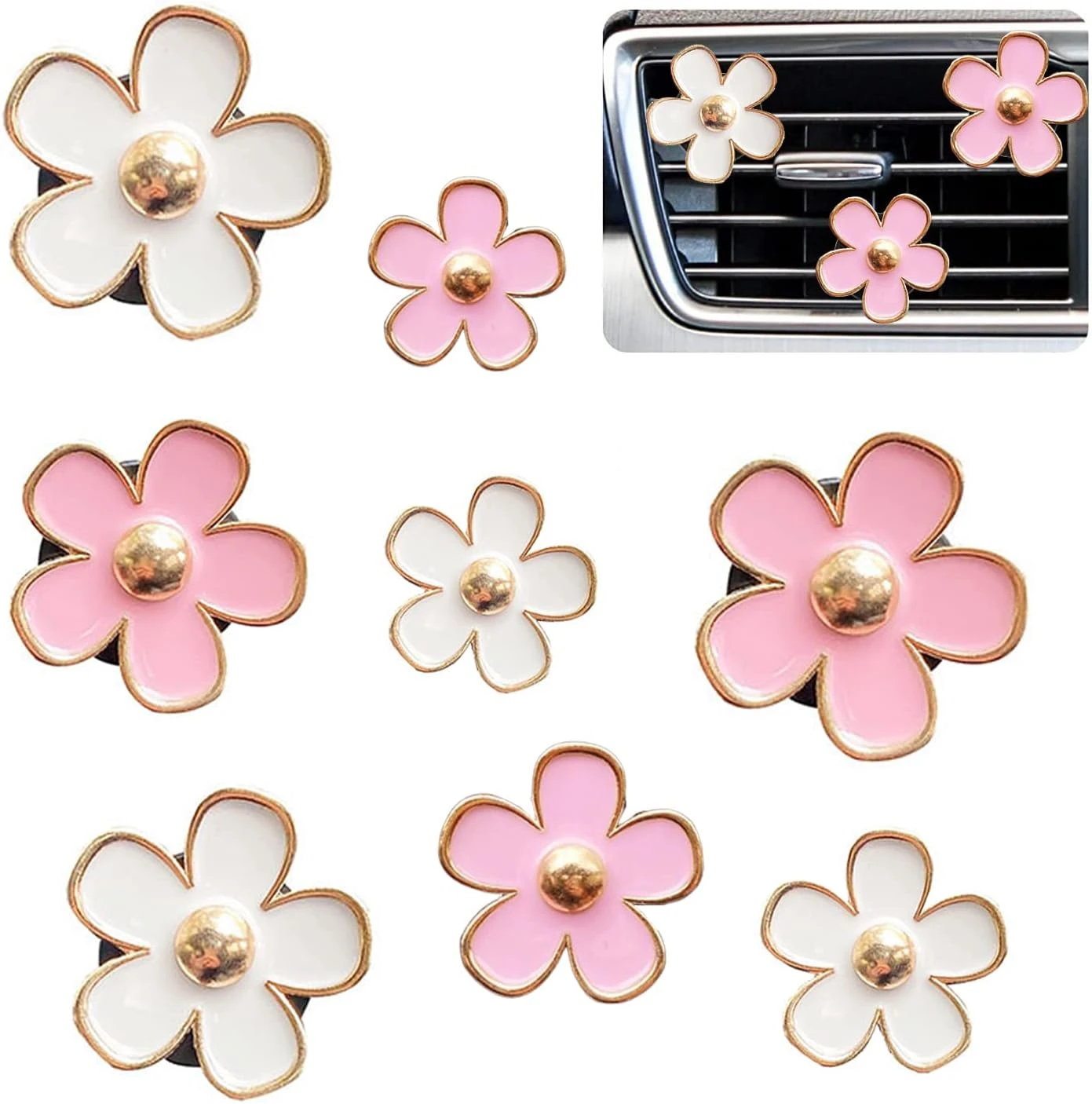 Voiture Air Freshener Vent Clips Pour Femmes 8 Pièces Mignon Voiture Vent Clips Décorations Daisy Fleur Voiture Accessoires Air Freshener Clips Pour Salle De Bains Chambre Thanksgiving Noël Anniversaire Filles Cadeau 2 Voiture Air Freshener Vent Clips Pour Femmes 8 Pièces Mignon Voiture Vent Clips Décorations Daisy Fleur Voiture Accessoires Air Freshener Clips Pour Salle De Bains Chambre Thanksgiving Noël Anniversaire Filles Cadeau