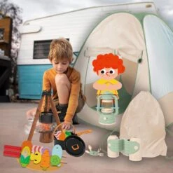 OOOK Kids Camping Tent Set, Jouets D'extérieur Pour Les Tout-petits 1-3, Pretend Play Camp Gear Tools Pour Noël Anniversaire 11 OOOK Kids Camping Tent Set, Jouets D'extérieur Pour Les Tout-petits 1-3, Pretend Play Camp Gear Tools Pour Noël Anniversaire -Oui || N/A || pearhead 71wLa50DRUL. AC SL1500