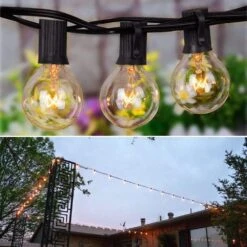 Feux De Chaîne D'extérieur 75Ft G40 UL Listé 80 Ampoules Edison (5 Pièce De Rechange) Feux De Corde Globe étanche Pour Le Bistro De Balcon En Patio Café Suspendu Intérieur Décor De Fête De Noël Avec 75 Poches E12 -Oui || N/A || pearhead 71wOa1eXL4L. AC SL1000
