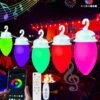 48Ft Éclairage Extérieur De Chaîne De Noël - Étanche 20 Ampoules LED Musique Sync Éclairage De Patio C9 Éclairage Extérieur De Chaîne RGB Éclairage De Patio App & Télécommande Pour Extérieur Cour Arrière Porche Balcon Party Decor -Oui || N/A || pearhead 71wbMaIgLOL. AC SL1441