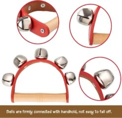 AnyDesign 4 Pack Main De Noël Jingle Bells Cloche En Bois Avec Poignée Main Sleigh Bells Main Poche Bell Rattles Instrument De Musique Jouet Cadeau École Bureau Anneau Pour L'éducation Party Favors, Rouge -Oui || N/A || pearhead 71wcL1hvvoL. AC SL1500