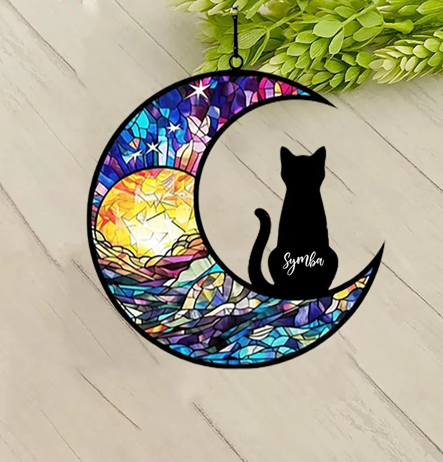 Cat Memorial Suncatcher, Personnalisé Avec Le Nom Date Cat Breeds Suncatcher, Pet Loss Suncatcher, Stained Glass Light Catcher, Cadeaux Pour Les Amoureux Des Chats, Noël Chat Ornement Fenêtre Hangings M10 5 Cat Memorial Suncatcher, Personnalisé Avec Le Nom Date Cat Breeds Suncatcher, Pet Loss Suncatcher, Stained Glass Light Catcher, Cadeaux Pour Les Amoureux Des Chats, Noël Chat Ornement Fenêtre Hangings M10 - Image 3