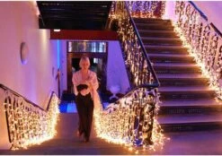 Feux De Chaîne En Glaçons à LED GTSYDING, Lumières En Glaçons De Noël 16,4 Pieds 216 LED Fenêtre Rideau De Fenêtre Starry Fairy Lights Branchez 8 Modes Pour La Chambre De Mariage Jardin Patio Extérieur Intérieur ( Blanc Chaud, 5 ) -Oui || N/A || pearhead 71xRXoQqhwL. AC SL1010