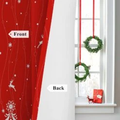 Rideaux De Noël Rouges YIYEA Pour Salon, Rideaux Occultants De Noël Avec Motif D'impression De Neige, Isolés Thermique, Rideaux D'obscurcissement De Chambre De Noël à Réduction Du Bruit Pour Chambre ( 52 "x 84", 2 Panneaux ) -Oui || N/A || pearhead 71yiTsj8lL. AC SL1500