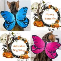 Oeuvres Papillon Pour Chiens Costumes D'Halloween Pour Chiens, Chien Chat Butterfly Wings Costume De Chien Papillon Pour Halloween Noël, Ailes Papillon Pour Chiens De Chat Pour Petits Grands Chiens Moyens -Oui || N/A || pearhead 71ys6ey2zhL. AC SL1001