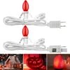 Enhon 2 Pcs Accessoire Cordon Avec LED Ampoule C7 Village Lumière Cordon Avec On/Off Interrupteur Et 2 Fuze Souffler Moule Lumière Pour Halloween Citrouille De Noël Village Maison, Vacances Artisanat Lampe Cord Décor (Red) -Oui || N/A || pearhead 71z674OYEL. AC SL1500