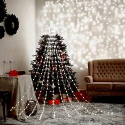 Décorations De Noël En Plein Air Star String Lights, 320 LED 11.5 Ft Waterfall Tree Lights Avec 8 Modes D'éclairage Étoile De Noël Lumières Pour Intérieur Outdoor Yard Home Festival Party Noël Nouvel An Décor -Oui || N/A || pearhead 71zWwz4aGfL. AC SL1500