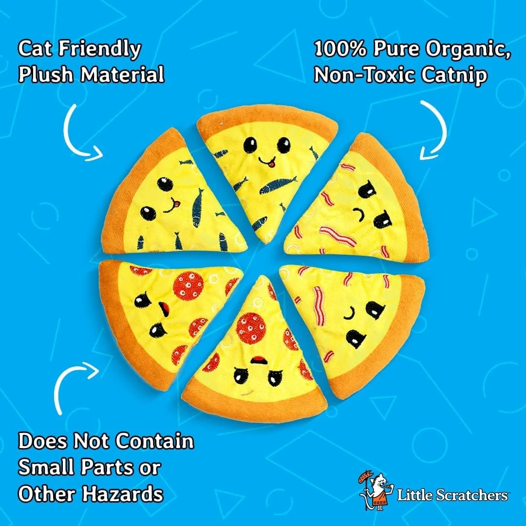 Petits Scratchers Pizza Cat Toys ( Grand ) - Comprend 6 Jouets Pizza Catnip & Épais Cardboard Cat Scratch Pad, Coffret Cat, Cadeaux Drôle Cat Pour Noël, Jouets D'anniversaire Cat, Jouets De Grattage De Chat Mignon 9 Petits Scratchers Pizza Cat Toys ( Grand ) - Comprend 6 Jouets Pizza Catnip & Épais Cardboard Cat Scratch Pad, Coffret Cat, Cadeaux Drôle Cat Pour Noël, Jouets D'anniversaire Cat, Jouets De Grattage De Chat Mignon - Image 7