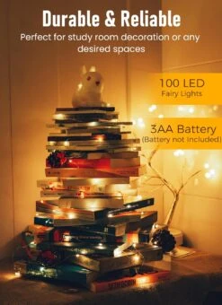 Minetom Fées Lumières Batterie Fonctionnée, 33FT 100 LED Mini Batterie Alimenté Chaîne Lumières Fil De Cuivre Twinkle Lumières Mason Jar Lumières, Étanche Starry Firefly Lumières Pour La Fête De Noël Décor -Oui || N/A || pearhead 810RpIzFbUL. AC SL1500