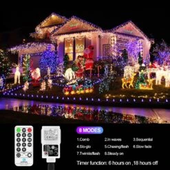 JXLEDAYY 120M 1000 LED Fées Lumières Extérieure Étanche Super Longue Chaîne Colorée Lumières 8 Modes Et Minuterie Lumières De Noël Pour Noël Arbre Patio Yard Fête De Mariage Intérieur Extérieur Décoration-Multicolore -Oui || N/A || pearhead 810xbw4L4SL. AC SL1500