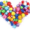 Harapu Assorti Taille Petite Boules Étincelles, Tinsel Pom Poms Boules De Manchette Paillettes Pompons Pour Chat Chatons Arts Artisanat Jouets DIY Noël, 100 Pcs -Oui || N/A || pearhead 813kQQdhgUL. AC SL1500