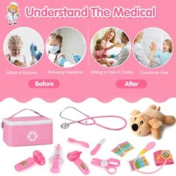Loscola Doctor Kit For Kids, Toddler Doctor Kit With Toy Dog, Real Stethoscope, Doctor Costume & Carrying Bag, Faire Semblant De Jouer Doctor Playset Jouets Pour Garçons Filles Anniversaire De Noël Cadeaux Âge 3 4 5 6 -Oui || N/A || pearhead 813tyNboRoL. AC SL1500