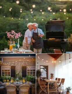 Feux De Chaîne D'extérieur 25 Pieds G40 Feux De Patio LED Avec 13 Ampoules En Plastique Edison ( 1 Pièce De Rechange ), Lumières De Noël Suspendues Connectables étanches Pour La Décoration De Noël De La Fête Du Balcon Du Porche Arrière-cour, Noir -Oui || N/A || pearhead 814YuflV3XL. AC SL1500