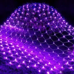 Kemooie Violet Lumières De Noël, 198 LED 9.8FT X 6.6FT Net Lights, Plug In 8 Twinkle Modes Mesh Lights, Étanche Pour Tree Bushes Jardin Patio Noël Halloween Décorations (Purple) -Oui || N/A || pearhead 814ovpUwxZL. AC SL1500