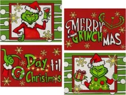 Seliem Merry Christmas Quel Que Soit Le Lieu De 4, Noël G Jour Jusqu'à L'arbre De Noël Table Place Mats Accueil Décoration De Cuisine, Hiver Flocons De Neige Décoration 12 X 18 Pouces