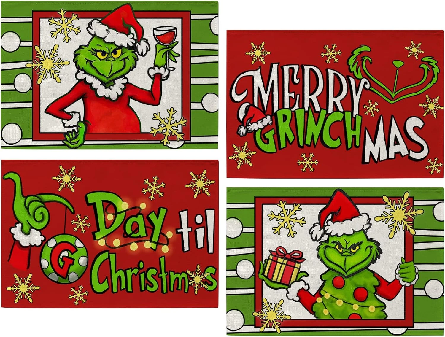 Seliem Merry Christmas Quel Que Soit Le Lieu De 4, Noël G Jour Jusqu'à L'arbre De Noël Table Place Mats Accueil Décoration De Cuisine, Hiver Flocons De Neige Décoration 12 X 18 Pouces 2 Seliem Merry Christmas Quel Que Soit Le Lieu De 4, Noël G Jour Jusqu'à L'arbre De Noël Table Place Mats Accueil Décoration De Cuisine, Hiver Flocons De Neige Décoration 12 X 18 Pouces