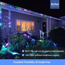 Lumières De Cordes Extérieures, 80 Lumières De Cordes Ft 240 LEDs Lumières à Changement De Couleur Avec Télécommande, Lumières étanches Plug-in Outdoor Fairy Lights Lights Twinkle Pour Mariage, Terrasse, Jardin, Décoration De Noël, 16 Couleurs -Oui || N/A || pearhead 815RSUiNDBS. AC SL1500