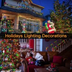 Ollny Solaire Lumières De Noël, Solaire Chaîne Lumières IP67 Étanche 100FT 300LED Super Long Extérieur Solaire Fées Lumières 8 Modes De Lumière Et 3 Minuteries Solaire Alimenté De Noël Corde Lumières Pour Jardin Maison -Oui || N/A || pearhead 815ihO dcXL. AC SL1198