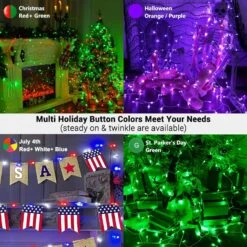 Lumières De Cordes De Noël RVB Lomotech, 98FT 300LED 16 Lumières De Noël Multicolores à Changement De Couleur Avec Télécommande, Prise En Plein Air Cordon Clair Pour Halloween, Noël, Fête, Décorations Pour La Maison -Oui || N/A || pearhead 815rFGzNT6L. AC SL1500
