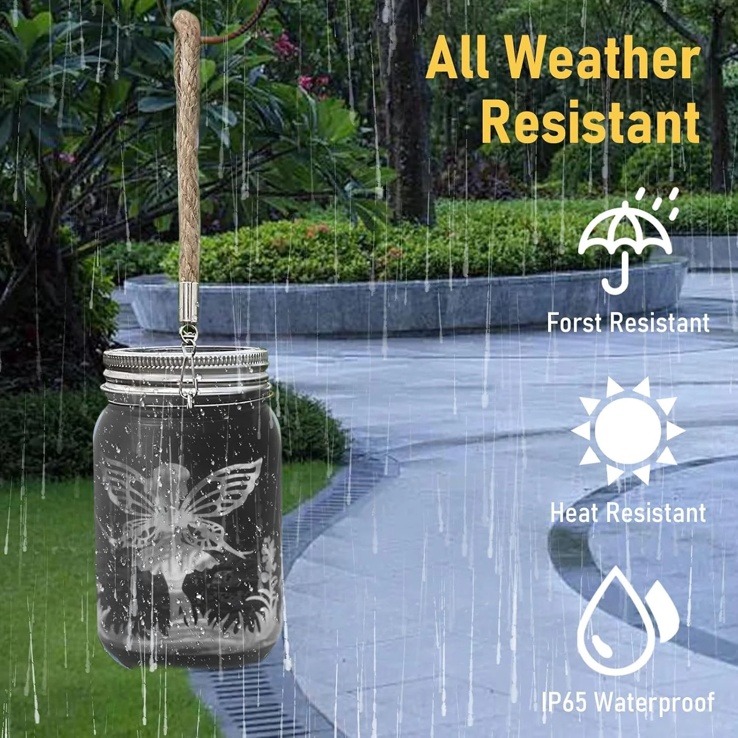 Solar Lantern Fairy Lights, Extérieur Étanche Solaire Jardin Décor - 30 LED Chaîne Fée Firefly Jar Lumières Solaire Alimenté Lanternes | Décorations Pour Patio Yard Pelouse Fête Mariage Noël-Coré 6 Solar Lantern Fairy Lights, Extérieur Étanche Solaire Jardin Décor - 30 LED Chaîne Fée Firefly Jar Lumières Solaire Alimenté Lanternes | Décorations Pour Patio Yard Pelouse Fête Mariage Noël-Coré - Image 4