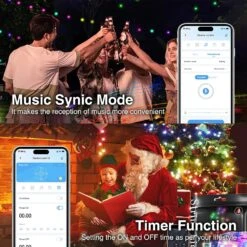 CHARKEE 50ft RGB-IC LED Fées Lumières Pour Chambre, 150 LED Cordes Lumières Intérieur Avec APP, Twinkle Fée Lumières USB Plug In, Chasing Effet Musique Sync Extérieur, Fête, Mariage, Noël Lumières Décoration -Oui || N/A || pearhead 816M16D4ImL. AC SL1500