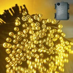 Pack Chaque 16.4ft 60 LED Batterie Fonctionné Arbre De Noël Lumières Intérieur Extérieure Cluster Chaîne Lumières Avec Minuterie 8 Modes Fil Vert Fée Lumière Xmas Patio Chambre Jardin Décorations (Warm White) -Oui || N/A || pearhead 816aTFUWNL. AC SL1500