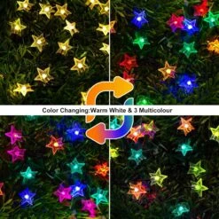 Lumières De Cordes Solaires De Noël 66FT 150LED Lumières De Terrasse Solaire D'extérieur Lumières D'arbres De Jardin à L'extérieur De Lumières De Fées De Scintillement Avec 11 Modes étanche à Distance 4 Couleurs Changeant Pour La Décoration De La Fête De La Cour -Oui || N/A || pearhead 816vdn8arEL. AC SL1500