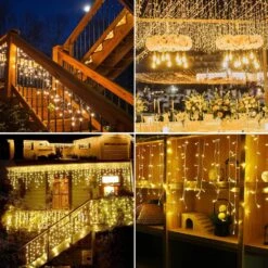 Feux De Rideau Extérieur Kemooie 400 LED, 26,2FT X 3,3FT Feux De Chaîne De Rideau Avec 8 Modes De Brillance Pour La Cérémonie Intérieure Anniversaire Fête De Noël Chambre Balcon Décorations De Toit ( Blanc Chaud ) 17 Feux De Rideau Extérieur Kemooie 400 LED, 26,2FT X 3,3FT Feux De Chaîne De Rideau Avec 8 Modes De Brillance Pour La Cérémonie Intérieure Anniversaire Fête De Noël Chambre Balcon Décorations De Toit ( Blanc Chaud ) -Oui || N/A || pearhead 817AlC2gWVL. AC SL1500